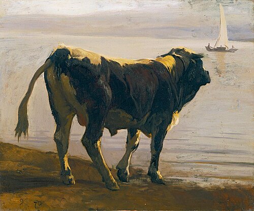 Schwarzfleckstier (Studie), 1870, Rudolf Koller