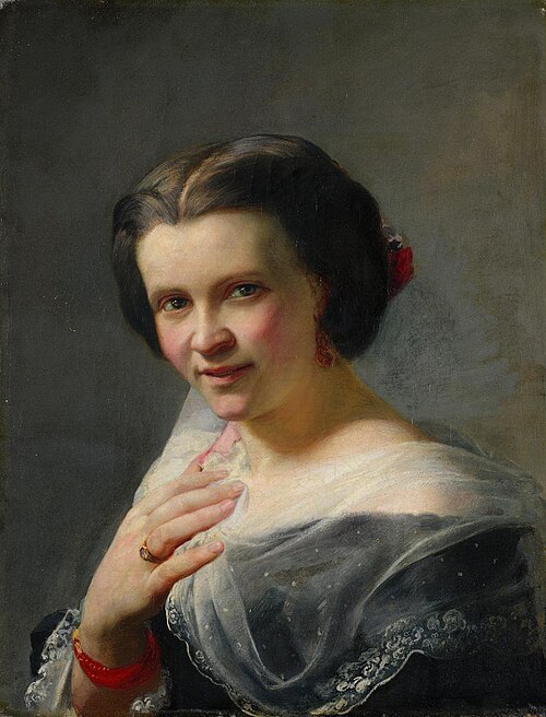 Bildnis der Gattin des Künstlers, 1857, Rudolf Koller