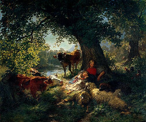 Mittagsruhe, 1860, Rudolf Koller