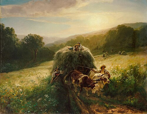 Heuwagen, 1856, Rudolf Koller