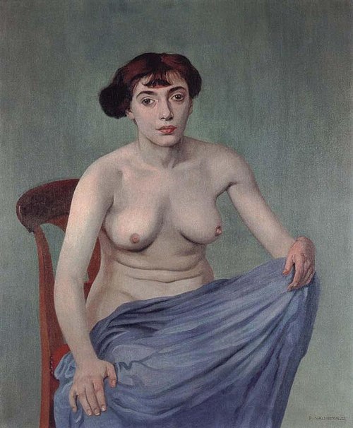 Torse à l'étoffe bleue, 1912, Félix Vallotton