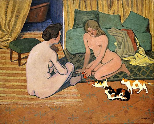 Femmes nues aux chats, 1897, Félix Vallotton