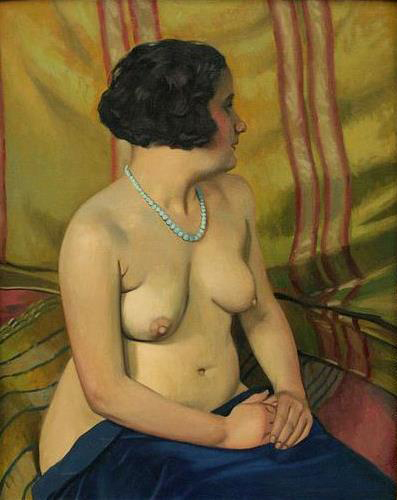 Femme au collier bleu, 1925, Félix Vallotton