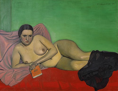 Femme nue tenant un livre, 1924, Félix Vallotton