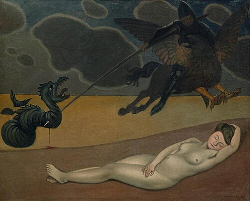 Roger délivrant Angélique, 1907, Félix Vallotton