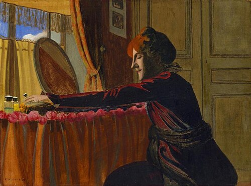 Gabrielle Vallotton à sa table de toilette, 1899, Félix Vallotton