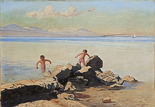 Plage de Bellerive à Ouchy, 1898, Félix Vallotton