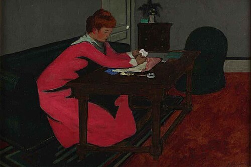Misia à son bureau, 1897, Félix Vallotton