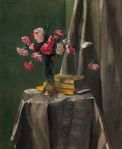 Œillets roses et livres, 1911, Félix Vallotton