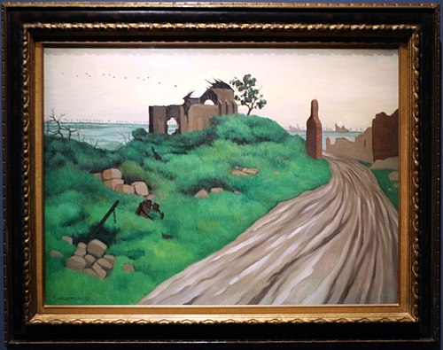Église des Hurlus en ruines, 1917, Félix Vallotton