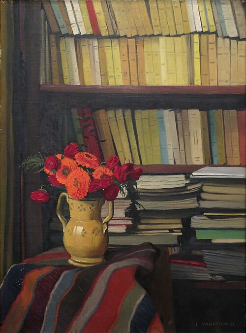 La Bibliothèque (nature morte), 1921, Félix Vallotton