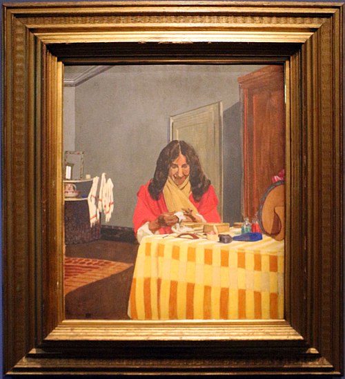 Gabrielle Vallotton se faisant les ongles, 1899, Félix Vallotton