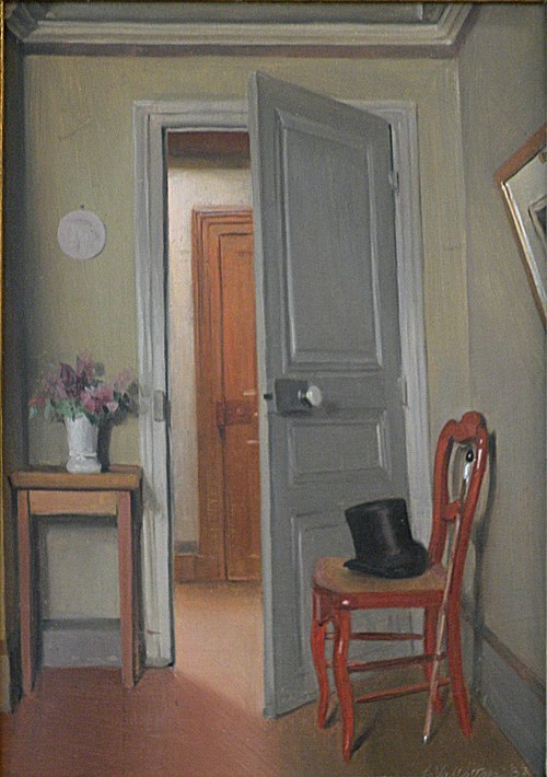 Le Haut-de-forme, intérieur, 1887, Félix Vallotton