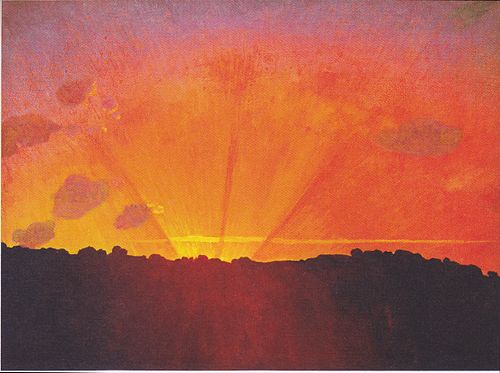 Coucher de soleil, ciel orange, 1910, Félix Vallotton