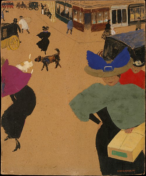 Street Scene in Paris (Coin de rue à Paris), 1895, Félix Vallotton