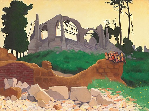 The Church of Souain, 1917, Félix Vallotton