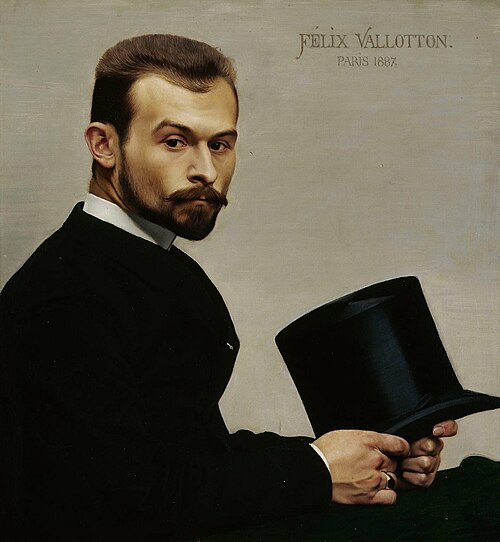 Portrait of Janiski holding his hat, 1887, Félix Vallotton