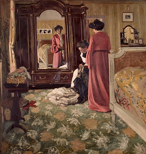 Interior, Bedroom with Two Figures, 1904, Félix Vallotton