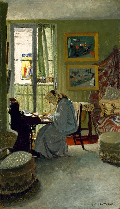 Femme écrivant dans un intérieur, 1904, Félix Vallotton