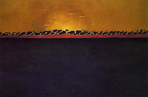 Sunset, Gray-Blue High Tide, 1911, Félix Vallotton