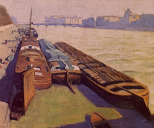 Les chalands, bord de Seine, 1901, Félix Vallotton
