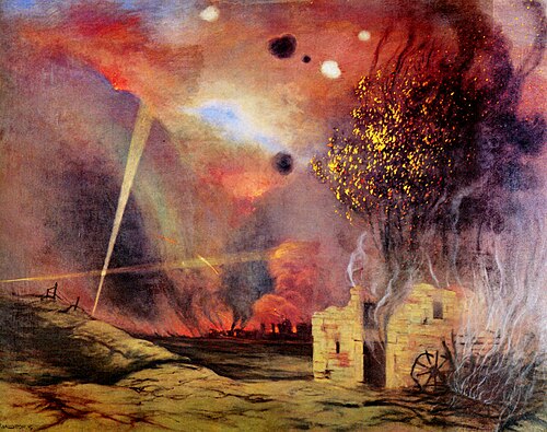 Paysage de ruines et d'incendies, 1915, Félix Vallotton