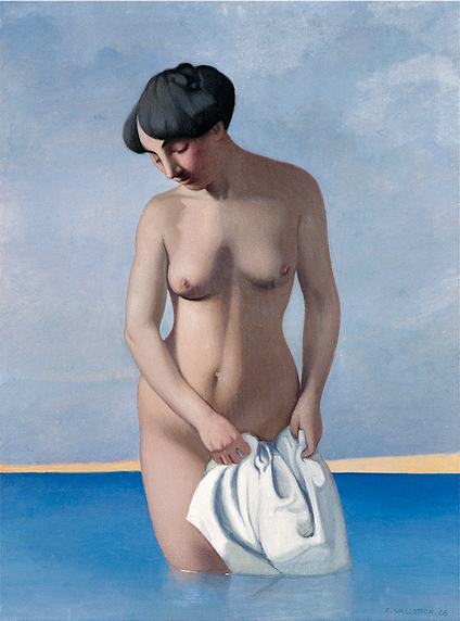 Baigneuse de face, fond gris, 1908, Félix Vallotton
