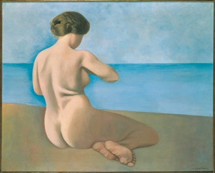 Baigneuse assise de dos sur le sable, 1913, Félix Vallotton