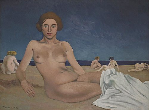 Le Bain de soleil sur la plage, 1923, Félix Vallotton