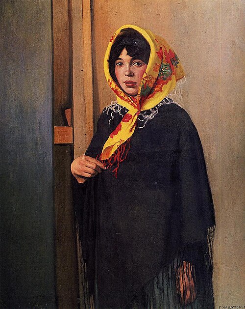 Jeune femme au foulard jaune, 1911, Félix Vallotton