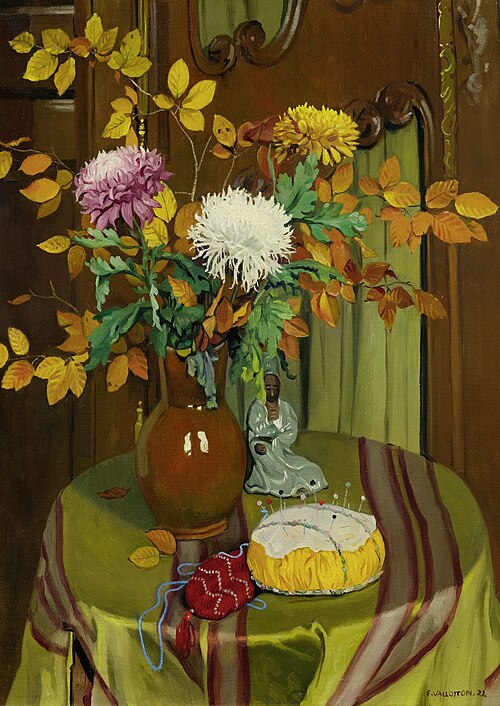 Chrysanthèmes et feuillage d'automne, 1922, Félix Vallotton