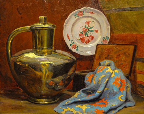 Still Life with Pitcher and Plate, 1887, Félix Vallotton