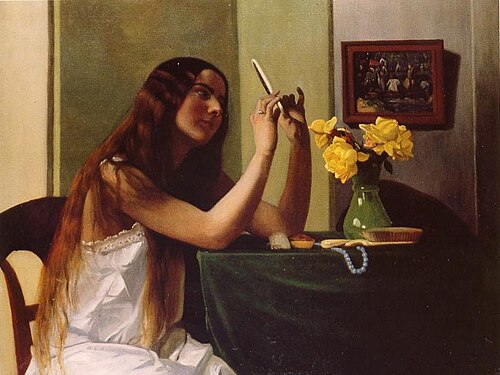 La jeune fille au miroir, 1911, Félix Vallotton