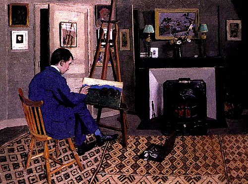 Max Rodriguez-Henriques dans l'atelier de Félix Vallotton, son beau-père, 1900, Félix Vallotton