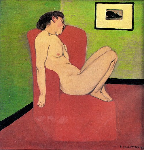 Femme nue assise dans un fauteuil, 1897, Félix Vallotton