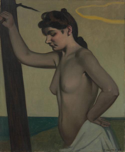 Nu de profil s'appuyant contre un tronc, 1906, Félix Vallotton