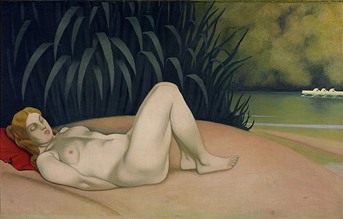 Femme nue dormant au bord de l'eau, 1921, Félix Vallotton