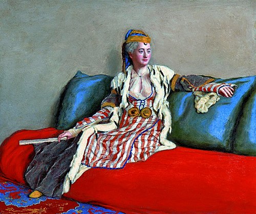 Lady Montagu en costume turc., 1756, Jean-Étienne Liotard