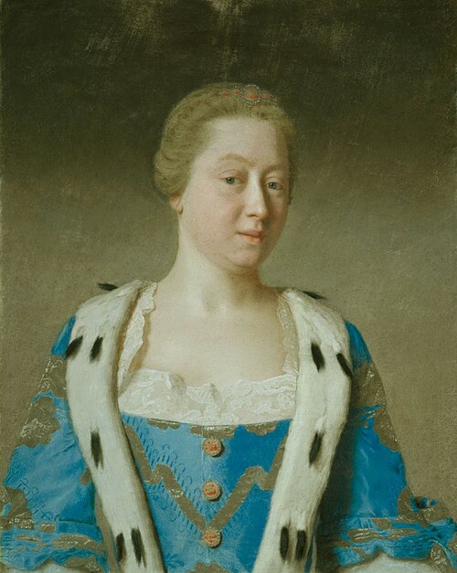 Porträt of Augusta, Princess  of Wales (1719-1772), 1754, Jean-Étienne Liotard