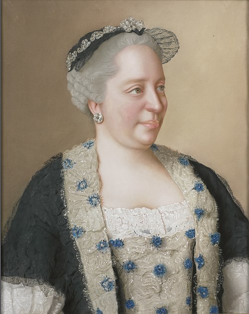 Maria Theresia van Oostenrijk (1717-80), aartshertogin van Oostenrijk, koningin van Hongarije en Boh, 1762, Jean-Étienne Liotard