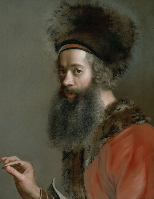 Self-portrait in traditional Turkish dress, 1751, Jean-Étienne Liotard