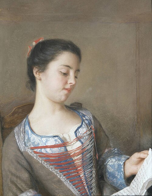 Marianne Lavergne, het nichtje van de kunstenaar, 1746, Jean-Étienne Liotard
