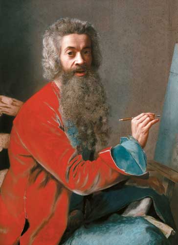 Autoportrait dit « à la longue barbe », 1751, Jean-Étienne Liotard