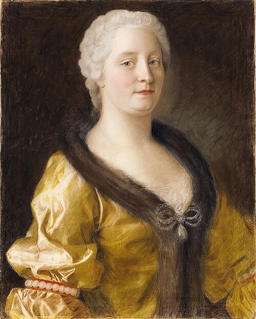 Maria Theresa in a fur-trimmed dress 1743, 1743, Jean-Étienne Liotard