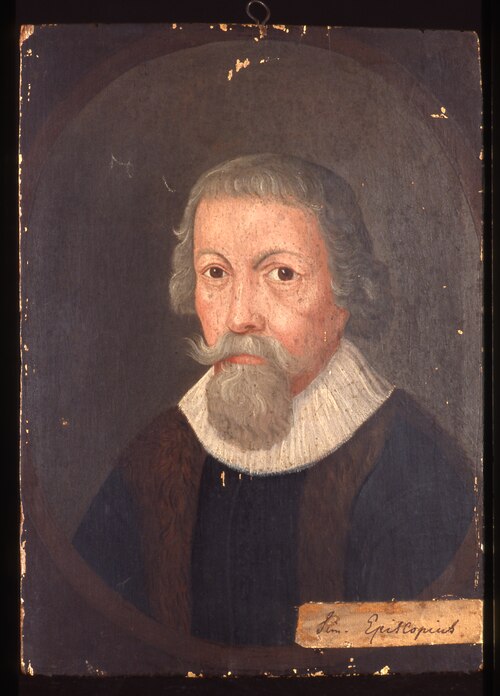 Portret van Simon Episcopius, hoogleraar Godgeleerdheid te Leiden, 1601, Hendrick Martensz Sorgh