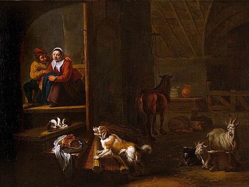 Doorway, Couple Embracing, , Hendrick Martensz Sorgh
