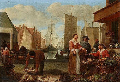 Markt am Hafen, 1655, Hendrick Martensz Sorgh