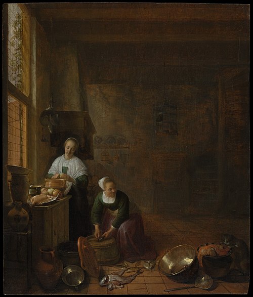 A Kitchen, 1643, Hendrick Martensz Sorgh