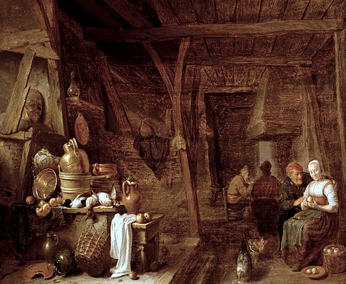 Interior of a farmhouse, 1647, Hendrick Martensz Sorgh