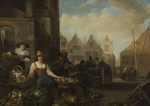 De groentemarkt, 1662, Hendrick Martensz Sorgh